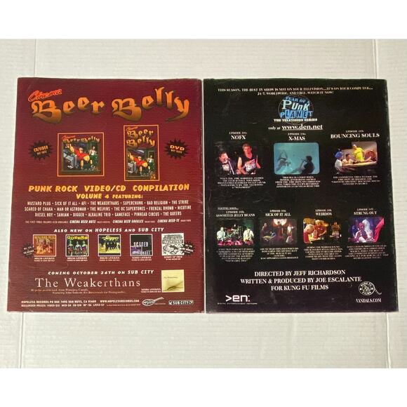 Pair MEAN STREET Magazine Save Ferris Misfits 311 Jurassic 5 Oct 1999 Jan 2000 - Picture 2 of 3